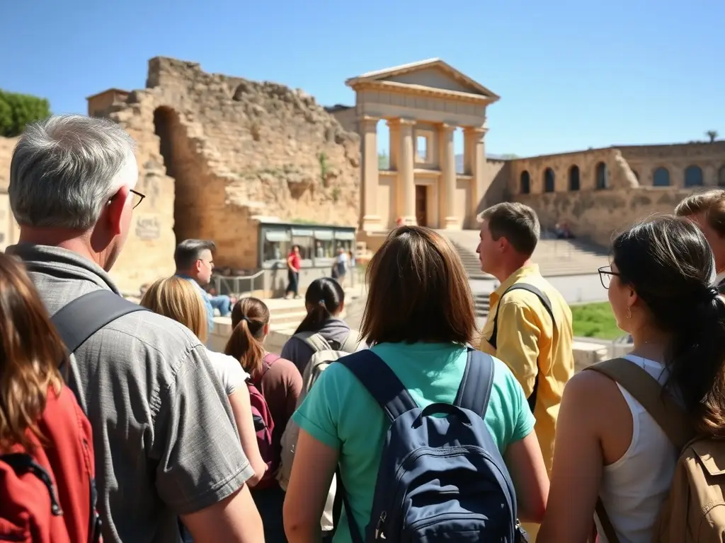 A photograph of participants on a guided historical tour of Heuilley-sur-Saône, led by a knowledgeable local historian, exploring significant landmarks and sharing stories of the past.