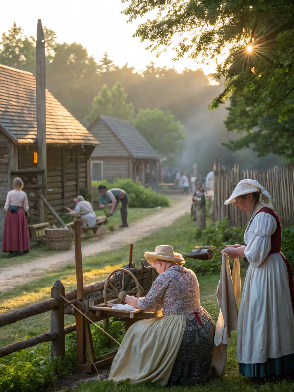 A vibrant image capturing the Heritage Festival, featuring local artisans displaying traditional crafts and community members participating in historical reenactments.